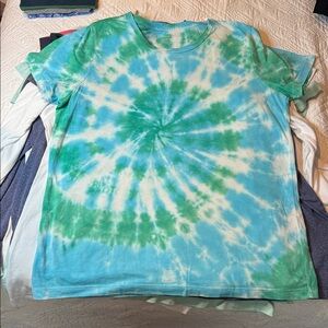 Jcrew Collector Tee Blue Green Tie Dye